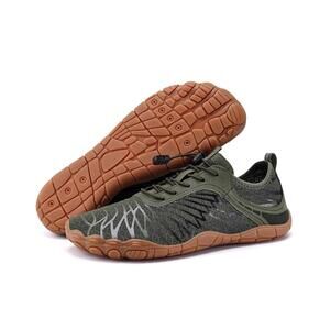 Men's Barefoot Trail Shoes — Olive Green | Feel the Ground, Protect Your Feet